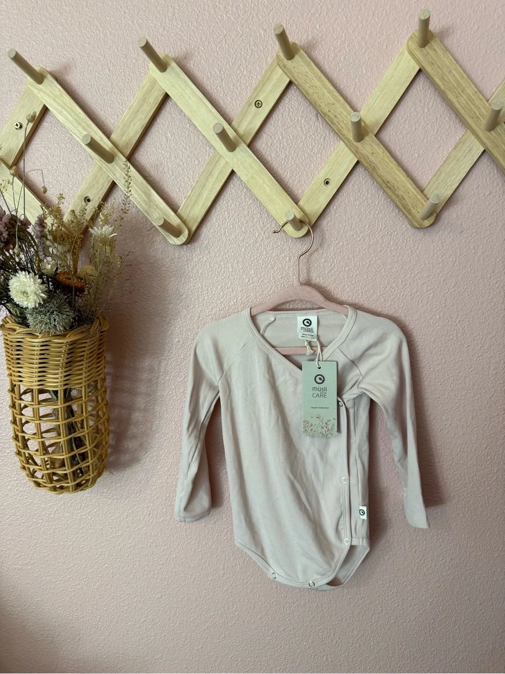 NWT Musli Organic Cotton Ribbed Wrap-Style Baby One-Piece